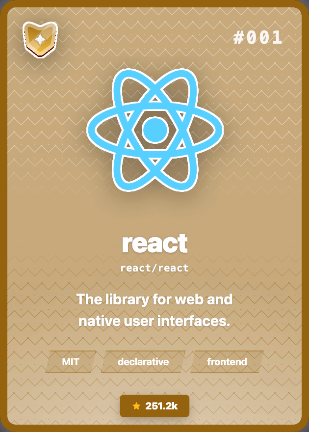react, Legendary card